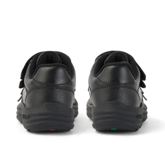 Chaussures en cuir noir Reasan Twin Vel pour garçons en bas âge