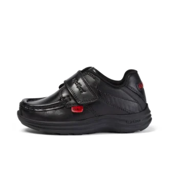 Chaussures en cuir Reasan Strap pour garçons, noir
