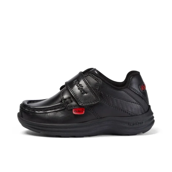 Chaussures en cuir Reasan Strap pour garçons, noir
