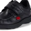 Chaussures en cuir Reasan Strap pour garçons, noir
