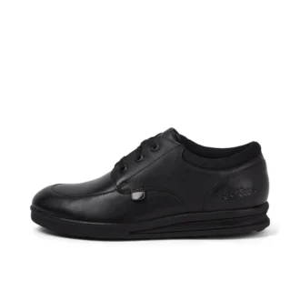 Chaussures en cuir Troiko Lo pour jeunes hommes, noir
