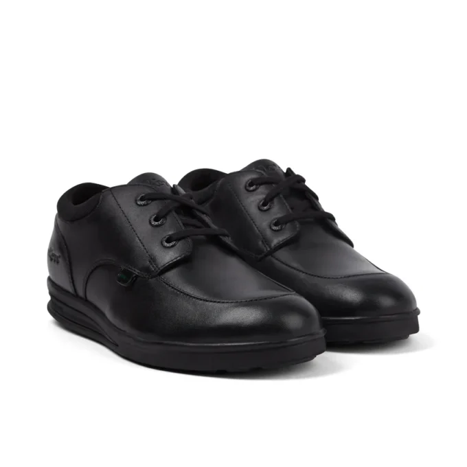 Chaussures en cuir Troiko Lo pour jeunes hommes, noir
