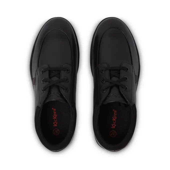 Chaussures en cuir Troiko Lo pour jeunes hommes, noir