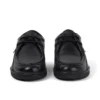 Chaussures en cuir Troiko Wall pour homme jeune, noir