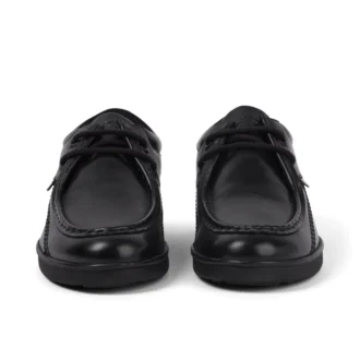Chaussures en cuir Troiko Wall pour homme jeune, noir