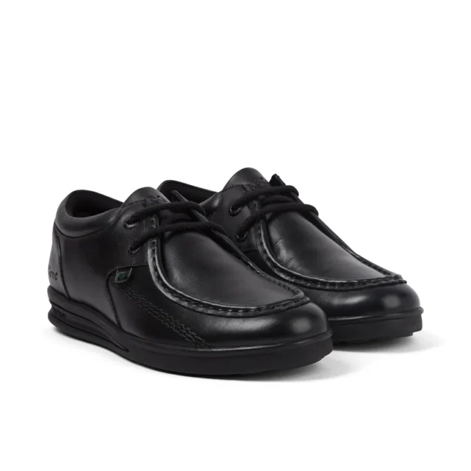 Chaussures en cuir Troiko Wall pour homme jeune, noir