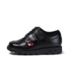 Chaussures Fragma Lo Twin Vel en cuir noir pour garçons en bas âge