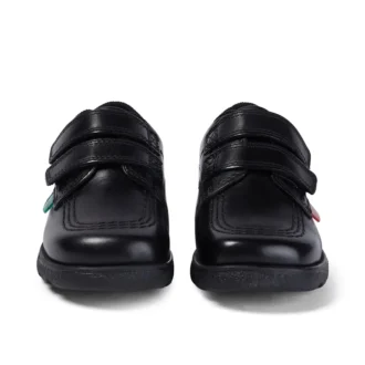 Chaussures Fragma Lo Twin Vel en cuir noir pour garçons en bas âge