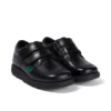 Chaussures Fragma Lo Twin Vel en cuir noir pour garçons en bas âge