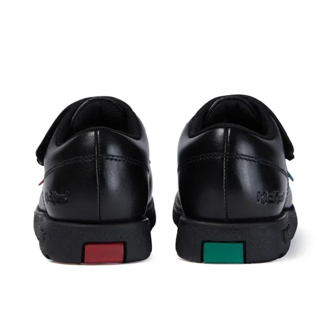 Chaussures Fragma Lo Twin Vel en cuir noir pour garçons en bas âge