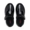 Chaussures Kariko à bride en T en cuir verni noir pour filles