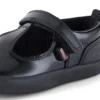 Chaussures Kariko à bride en T en cuir verni noir pour filles