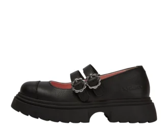 Chaussures Kenzi MJ en cuir noir pour filles