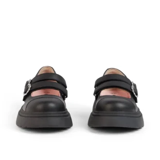 Chaussures Kenzi MJ en cuir noir pour filles