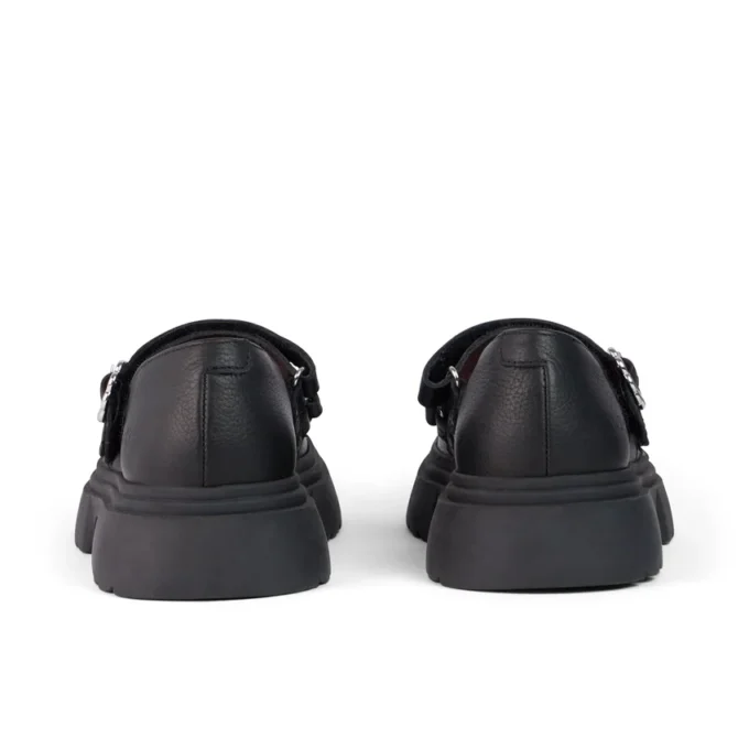 Chaussures Kenzi MJ en cuir noir pour filles