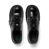 Chaussures Kick Hi en cuir et vernis noir pour jeunes filles