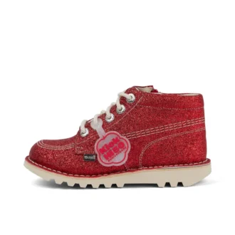 Chaussures Kick Hi Glitter unisexes junior, rouges