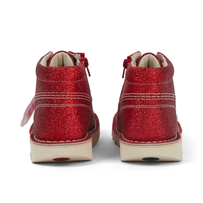Chaussures Kick Hi Glitter unisexes junior, rouges