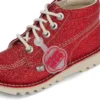 Chaussures Kick Hi Glitter unisexes junior, rouges