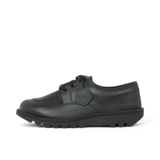 Chaussures Kick Shoe Tumble en cuir noir, unisexe adulte