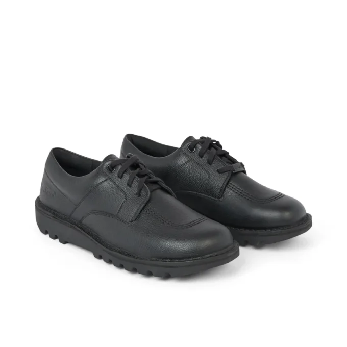 Chaussures Kick Shoe Tumble en cuir noir, unisexe adulte Chaussures Kick Shoe Tumble en cuir noir, unisexe adulte