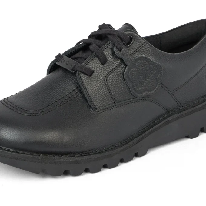 Chaussures Kick Shoe Tumble en cuir noir, unisexe adulte Chaussures Kick Shoe Tumble en cuir noir, unisexe adulte