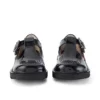 Chaussures Kick T-Bar en cuir verni noir pour bébés filles