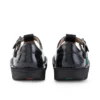 Chaussures Kick T-Bar en cuir verni noir pour bébés filles