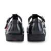 Chaussures Kick T-Bar en cuir verni noir pour jeunes filles