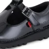 Chaussures Kick T-Bar en cuir verni noir pour jeunes filles