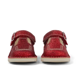 Chaussures Kick T-Bar Glitter unisexes pour bébés, rouge