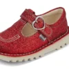 Chaussures Kick T-Bar Glitter unisexes pour bébés, rouge Chaussures Kick T-Bar Glitter unisexes pour bébés, rouge