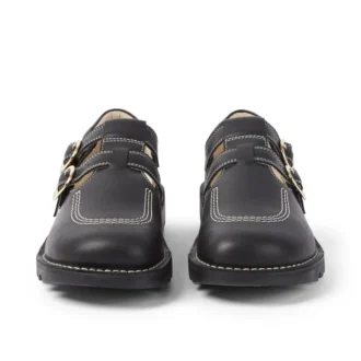 Chaussures Kick T-Bar Goldie unisexes pour adultes, noires