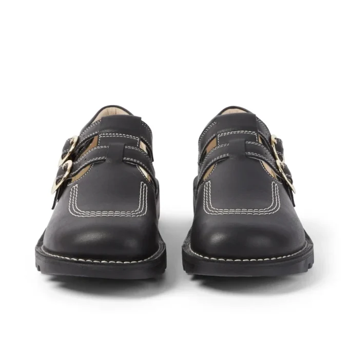 Chaussures Kick T-Bar Goldie unisexes pour adultes, noires