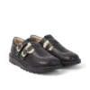 Chaussures Kick T-Bar Goldie unisexes pour adultes, noires