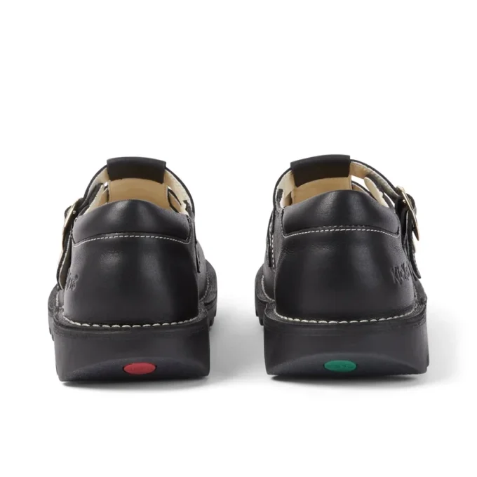 Chaussures Kick T-Bar Goldie unisexes pour adultes, noires