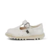 Chaussures Kick T-Bar pailletées unisexes pour bébés, blanches Chaussures Kick T-Bar pailletées unisexes pour bébés, blanches
