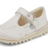 Chaussures Kick T-Bar pailletées unisexes pour bébés, blanches Chaussures Kick T-Bar pailletées unisexes pour bébés, blanches