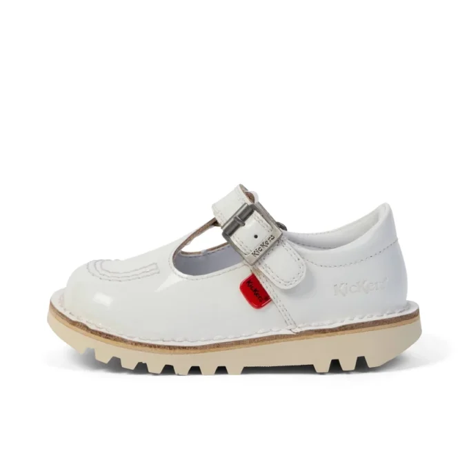 Chaussures Kick T-Bar pour bébé fille, blanches