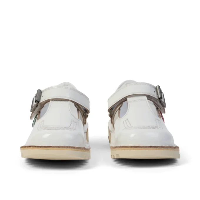 Chaussures Kick T-Bar pour bébé fille, blanches