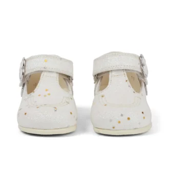Chaussures Kick T pailletées unisexe pour bébé, blanches