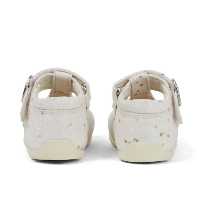 Chaussures Kick T pailletées unisexe pour bébé, blanches