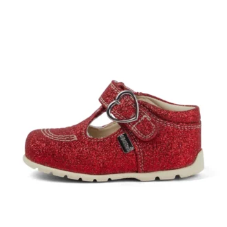 Chaussures Kick T pailletées unisexe pour bébé, rouge