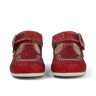Chaussures Kick T pailletées unisexe pour bébé, rouge
