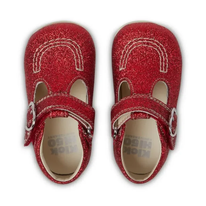 Chaussures Kick T pailletées unisexe pour bébé, rouge Chaussures Kick T pailletées unisexe pour bébé, rouge