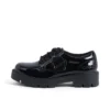 Chaussures Kori à lacets en cuir verni noir pour filles
