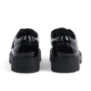 Chaussures Kori à lacets en cuir verni noir pour filles