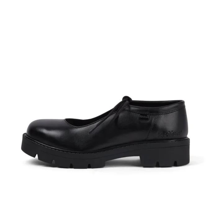Chaussures Kori MJ à lacets en cuir noir pour femmes Chaussures Kori MJ à lacets en cuir noir pour femmes