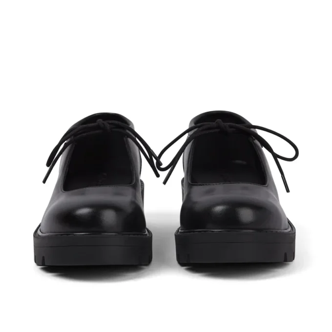 Chaussures Kori MJ à lacets en cuir noir pour femmes Chaussures Kori MJ à lacets en cuir noir pour femmes