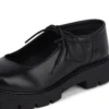 Chaussures Kori MJ à lacets en cuir noir pour femmes Chaussures Kori MJ à lacets en cuir noir pour femmes